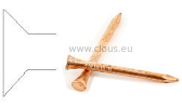 Copper conical head round shaft nails