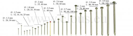 Flat head stainless steel nail