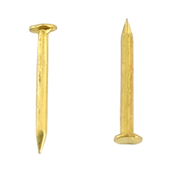 Flat head miniature brass nail (30g) L : 7 mm - Ø 0.9 mm