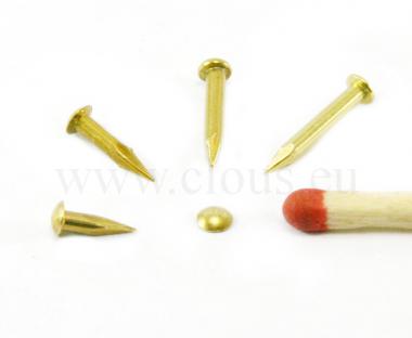 "Lozine" round head brass nail (1000 nails) L : 11 mm - Ø 1.5 mm