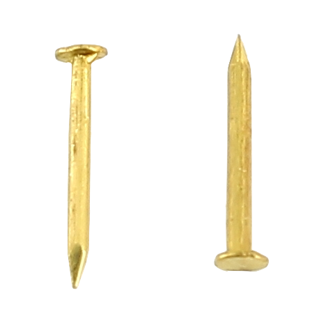Flat head miniature brass nail (30g) L : 7 mm - Ø 0.9 mm