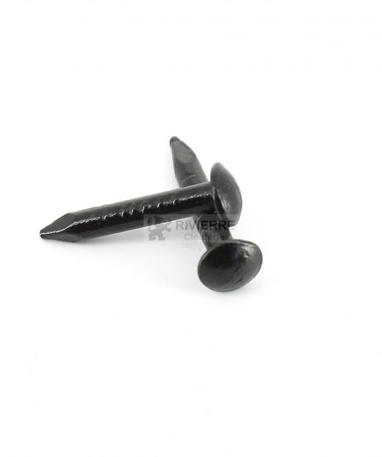 Round head, painted in black, steel nail Ø 1.5 mm 