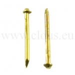 Rail screw head miniature brass nail (30g) L : 8 mm - Ø 0.6 mm